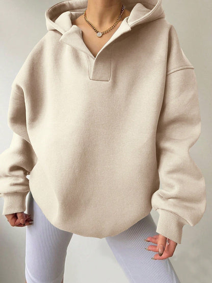 NIVANOO | Sweat à Capuche Oversize à Manches Longues