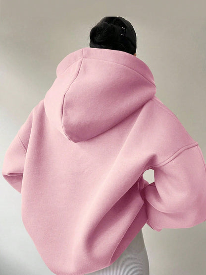 NIVANOO | Sweat à Capuche Oversize à Manches Longues