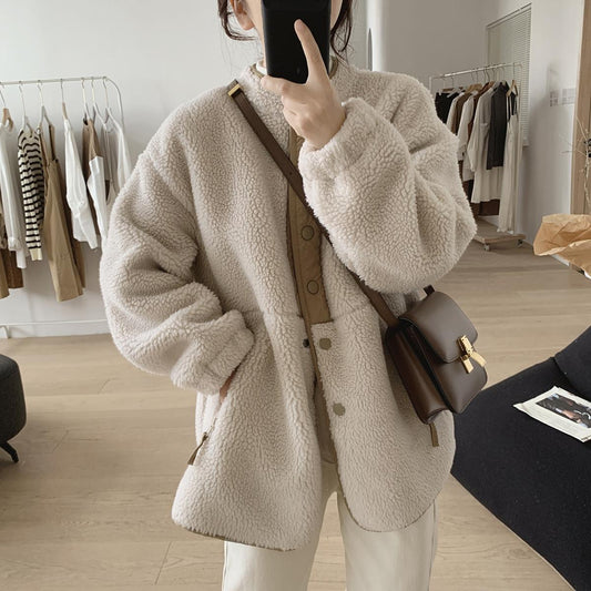 NIVANOO | Manteau Douillet en Laine d’Agneau